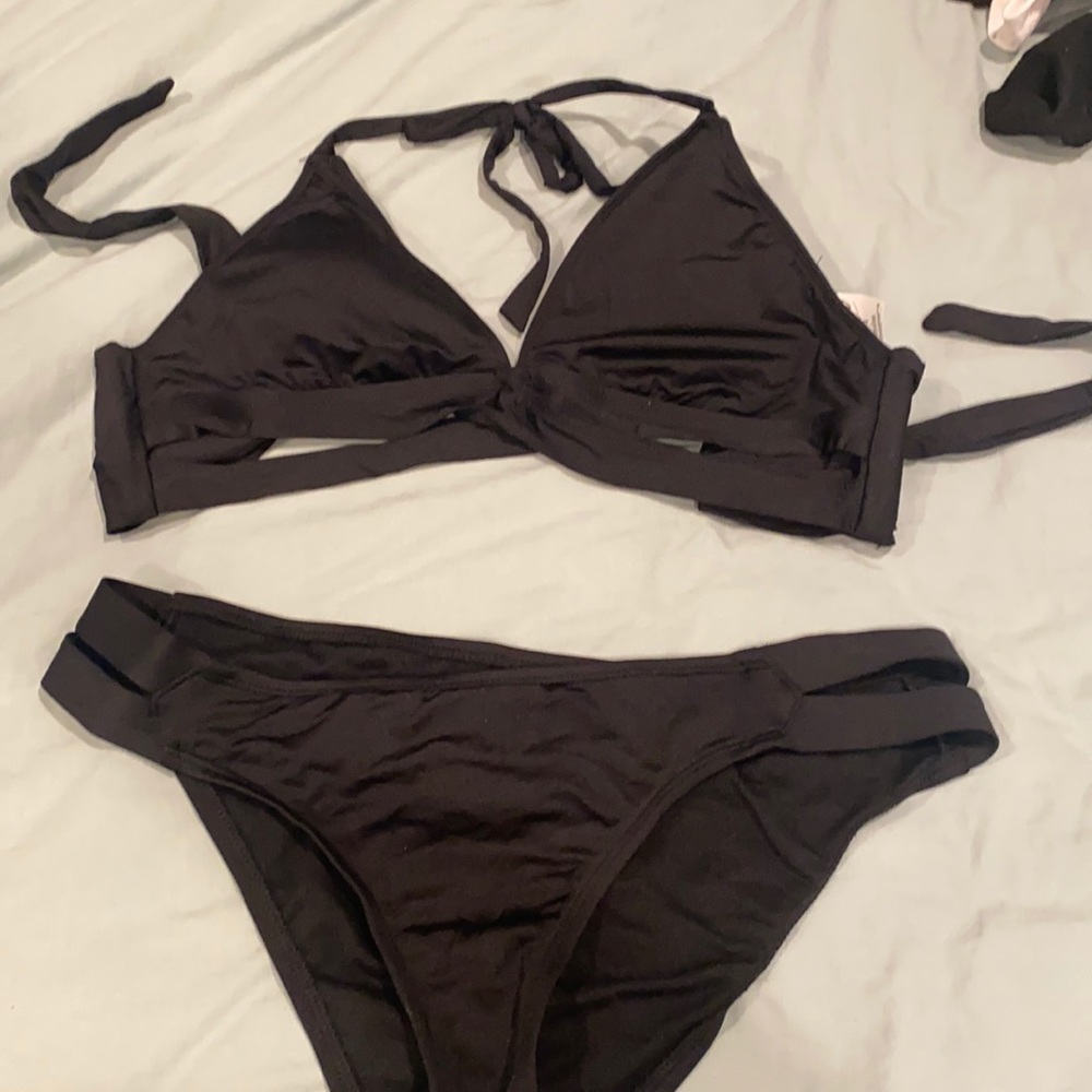 Mossimo faux wrap swim suit bikini size Large